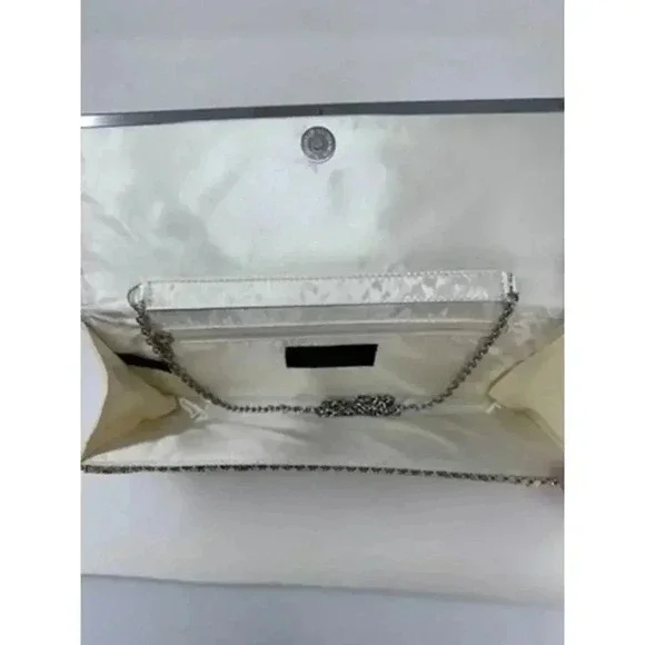 Jessica McClintock Vintage‎ Silver Mesh Purse Clutch 80's - Picture 12 of 14